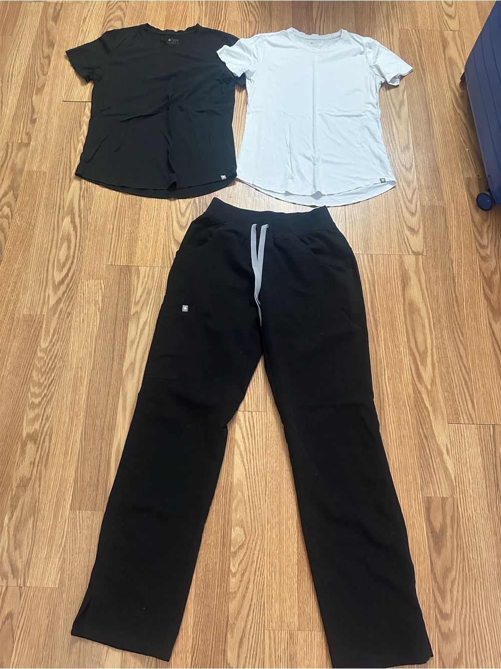 Figs Black Drawstring Joggers